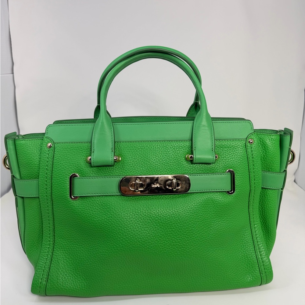 Coach Vibrant Green Satchel